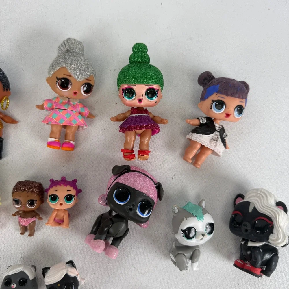 MGA LOL Surprise Doll Lot of 14 with 10 Accessories Pets Lil Sisters Glitter
